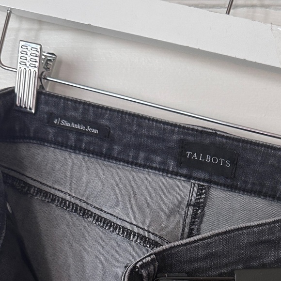 Talbots Black Jeans Slim Leg Ankle Stretch Sz 4 NWOT Casual Minimalist Denim - Picture 9 of 12